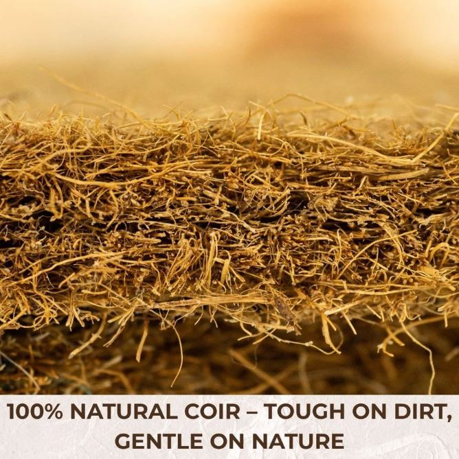 Coir Door Mat Heavy Duty Non-Slip 17mm Thick Entrance Matting - 15 Sizes