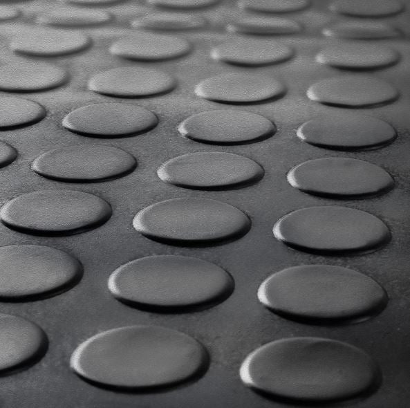 Rubber Flooring Matting Heavy Duty Black Garage COIN 3mm