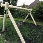 6 x Rubber Playground Swings Safety Mats | 22mm Grass Matting