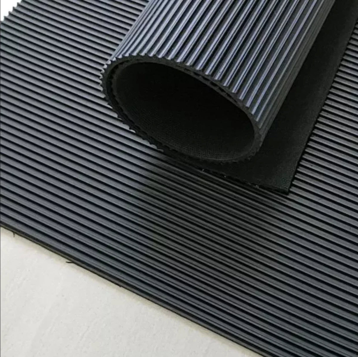 3mm Heavy Duty Rubber Flooring Matting 1.5m Wide Chequer Coin 5 Bar Fine Ribbed