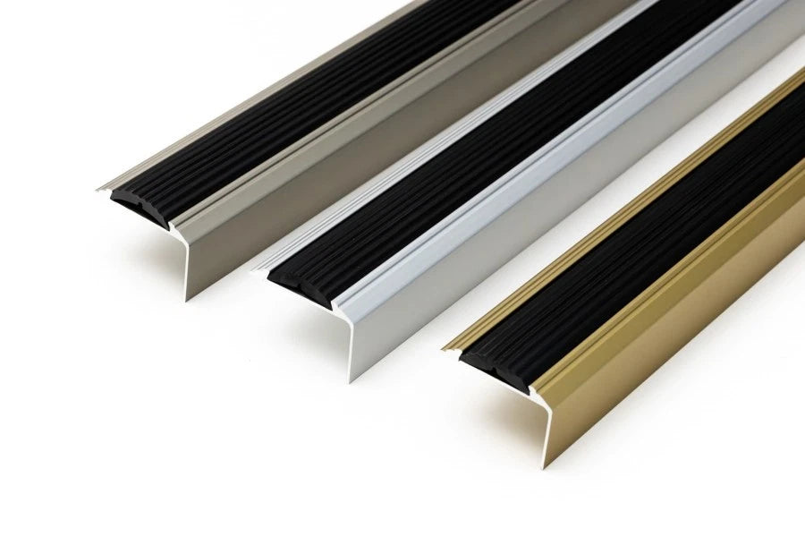Aluminium Stair Nosing Anodised Edge Trim Step Nose Edging 2.40 m / 94.48in long