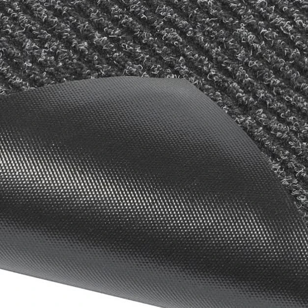 Black Rib Scrape Needle Punch Polyester Carpet Mat PVCBacking Entrance & Door