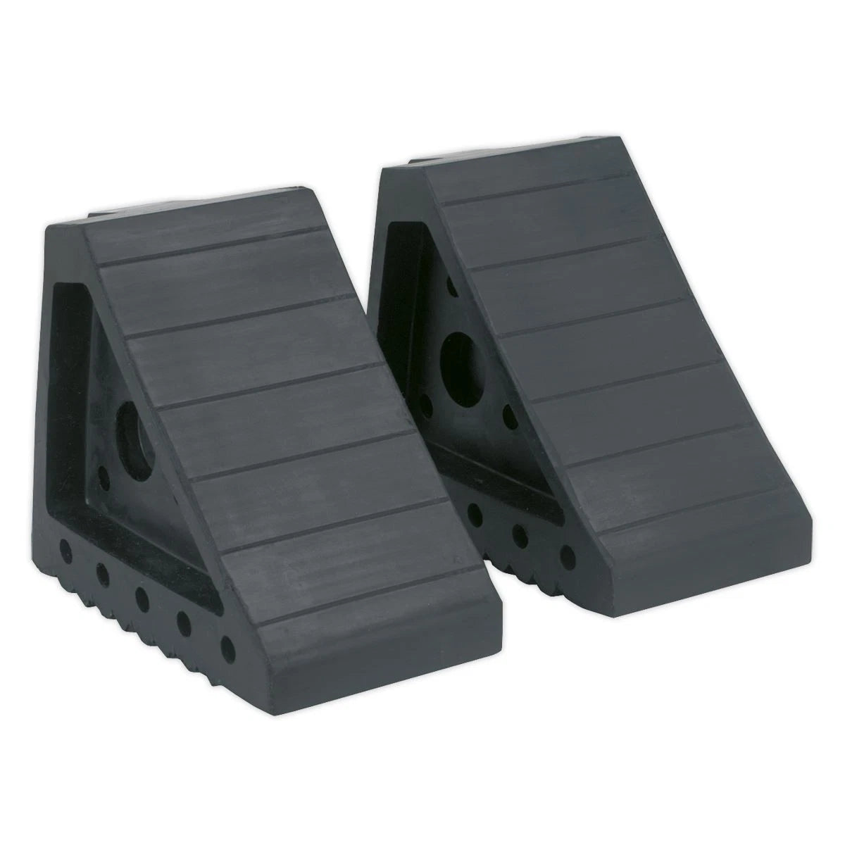 Sealey Rubber Wheel Chocks - Pair WC01