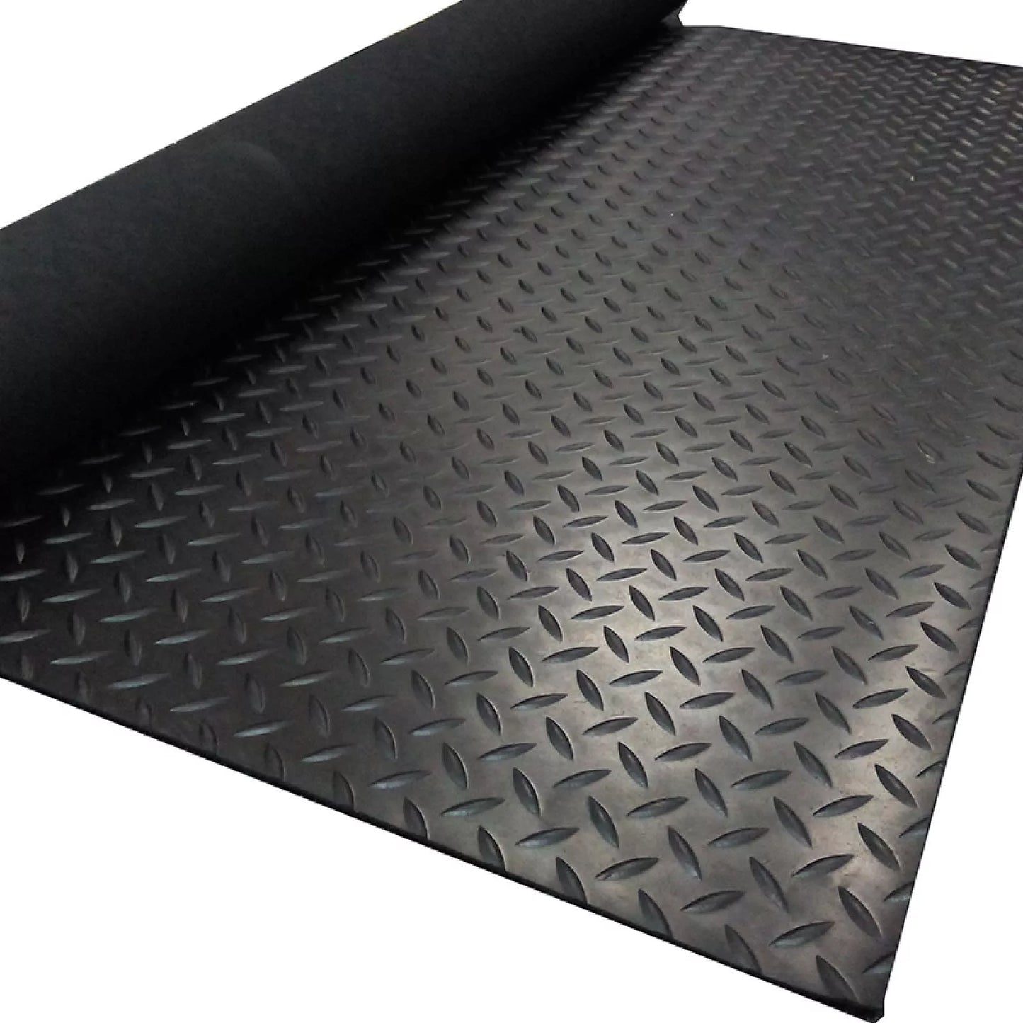 3.5MM Checker Heavy Duty Rubber Flooring Matting Garage Large Diamond 1.8 Wide