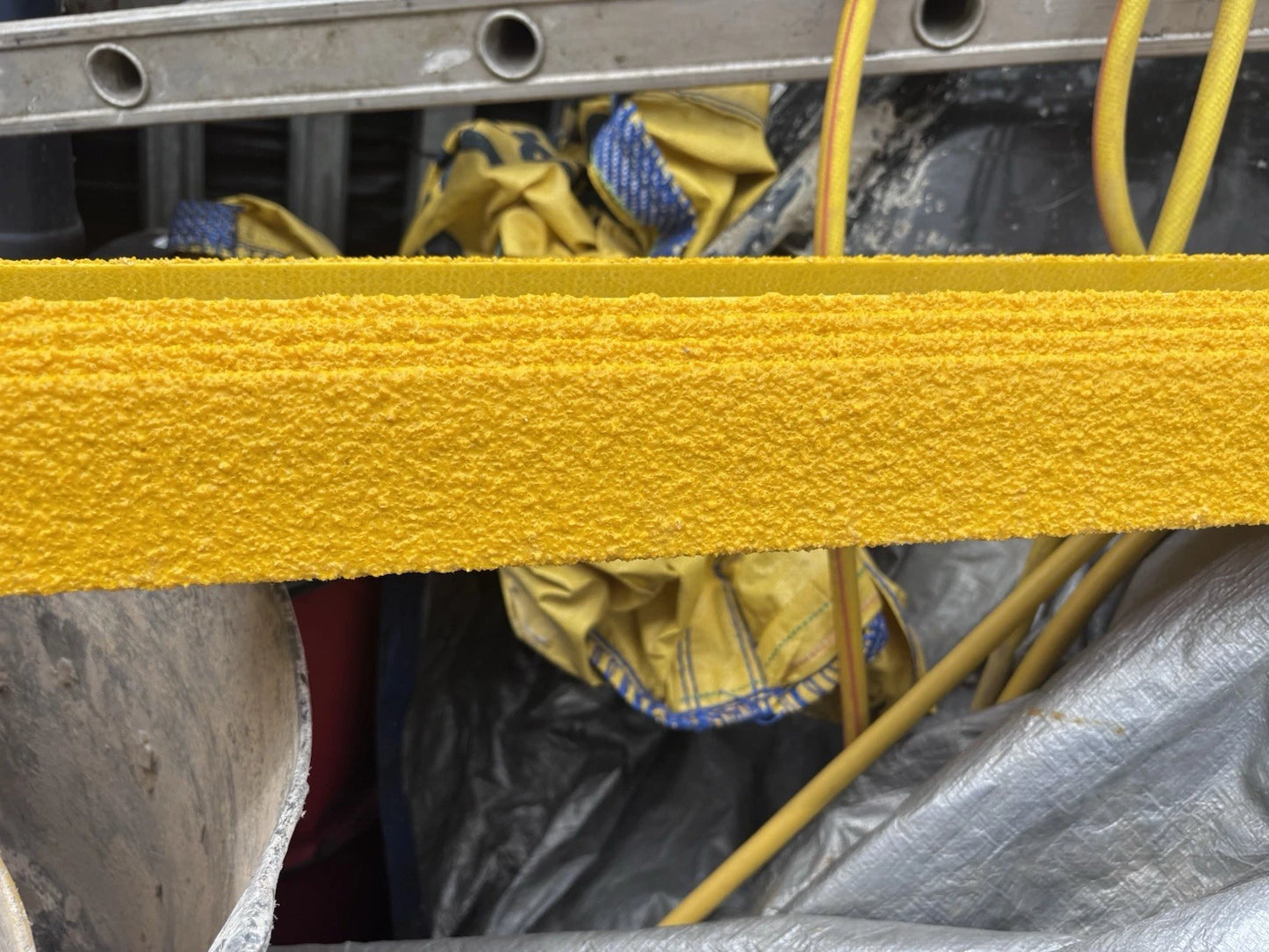 Non Slip Gritted Stair Nosing 55 x 55 x 4mm - Yellow Stair Edging £5 Per Metre