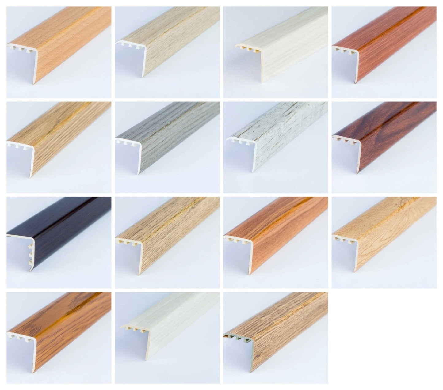 STAIR NOSING EDGE UPVC WOOD EFFECT -TRIM- EDGING NOSING 30 x 30mm x 900 mm