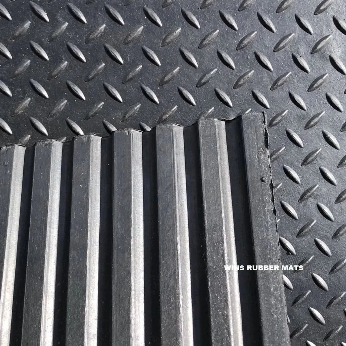 Rubber Floor Gym mats 12mmx6ft x 4ft Checker Top Design Special Price