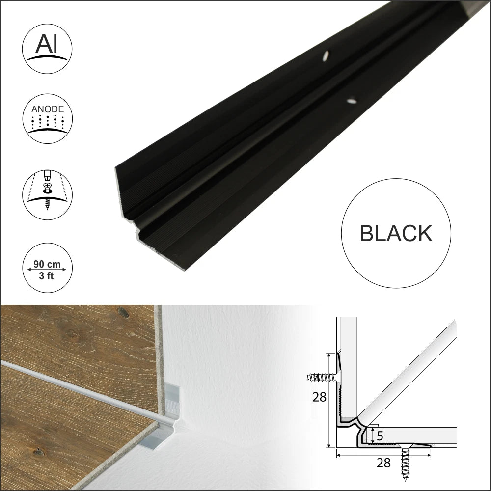 Luxury Vinyl Flooring Trim LVT C31 – Stair Nosing Edge Profile Internal Corner