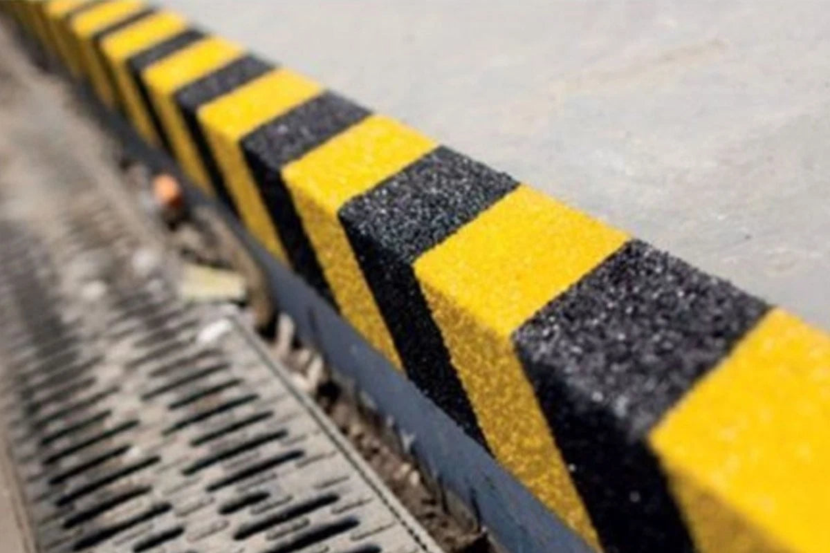 Heavy Duty GRP Stair Nosing Non-Slip Safety Tread for High Traffic Areas Hazard