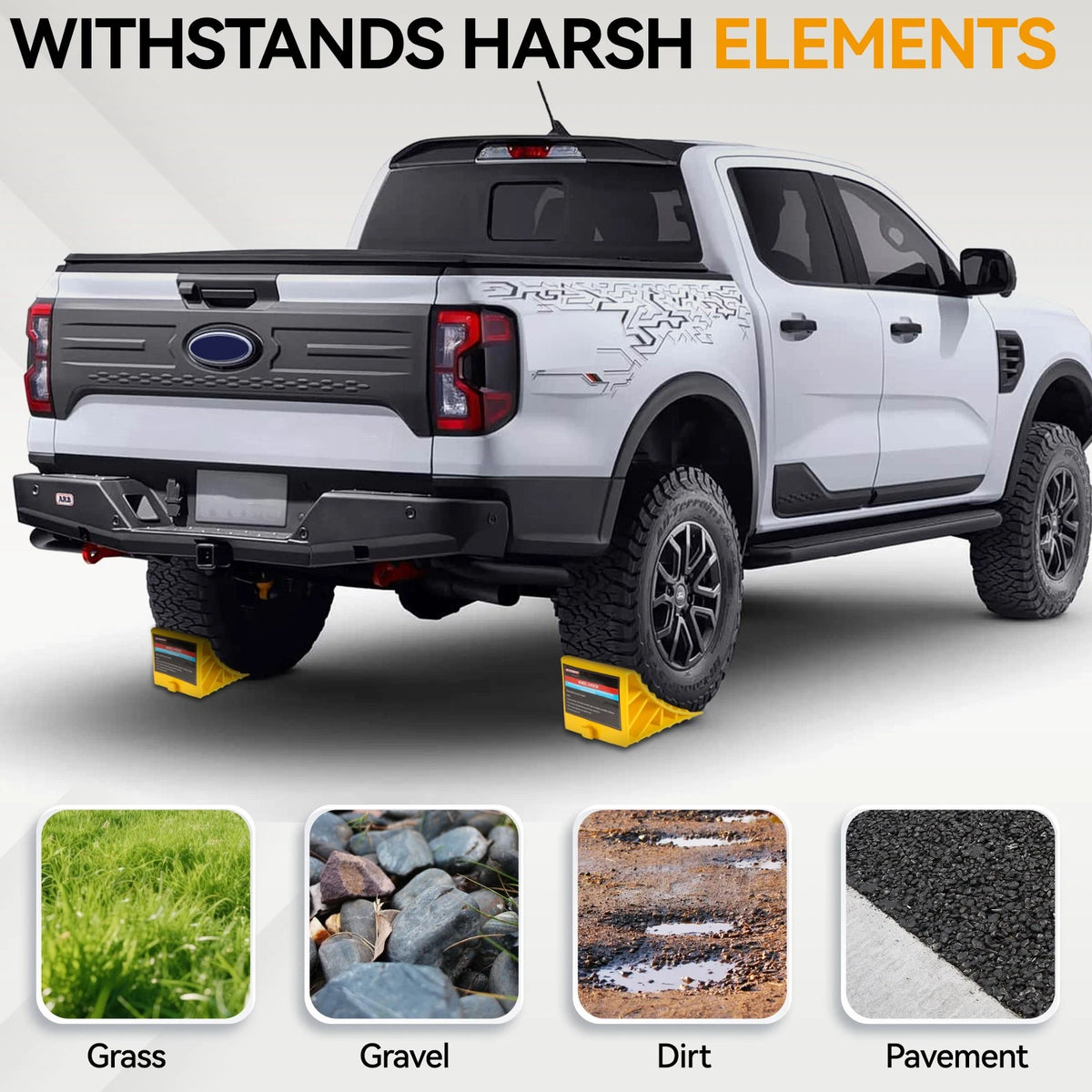 4X Car Motorhome Trailer Wheel Chocks Saver Blocks Heavy Duty Caravan Van Truck