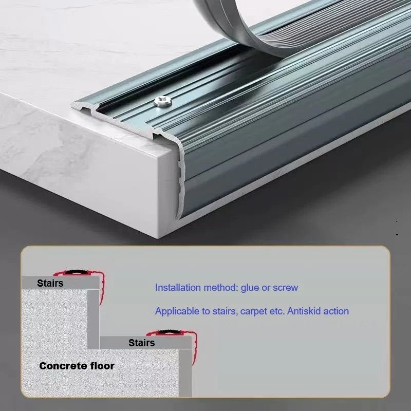 Stair Nosing Anodised Aluminium Edge Trim Step Nose Edging 90cm