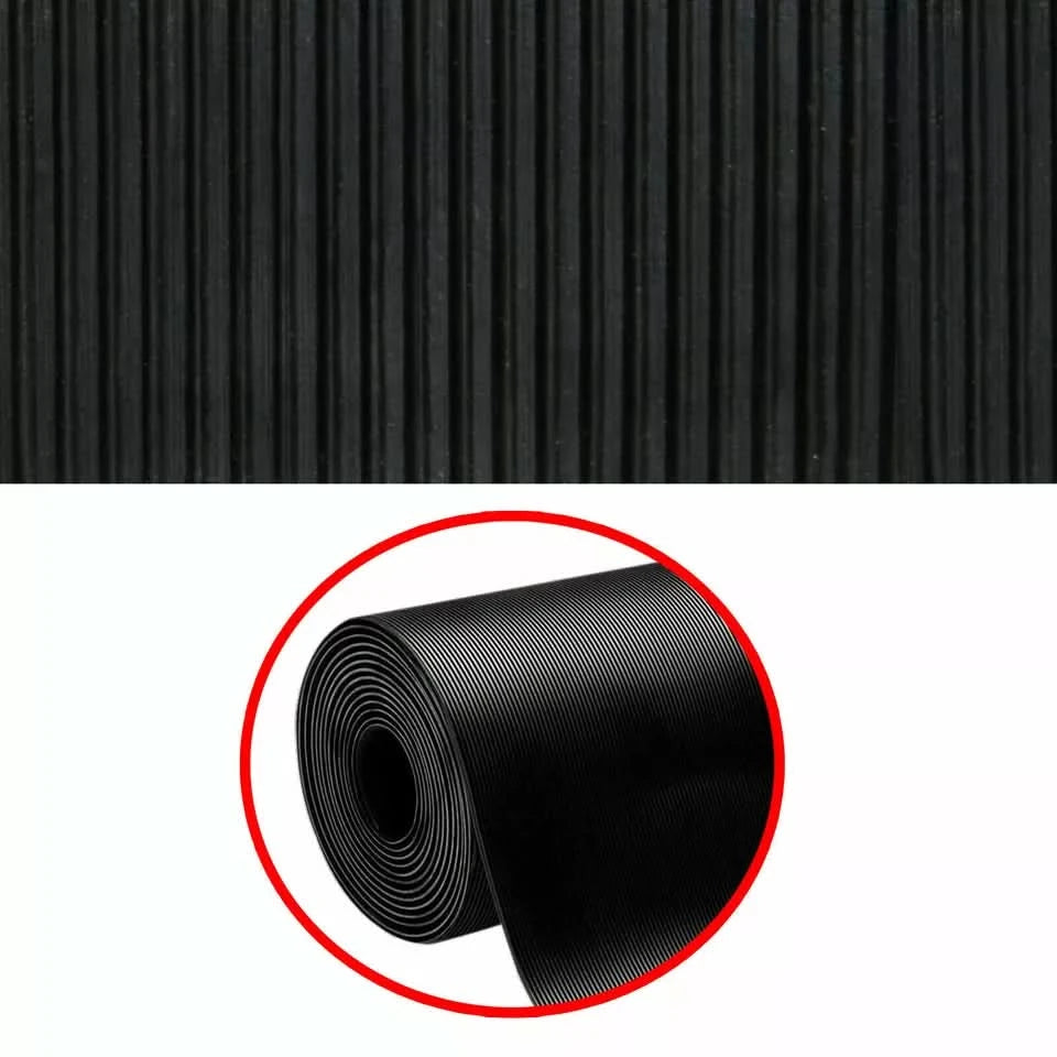 Fine Rib Rubber Sheet Matting Garage Flooring Sheeting Anti-Slip 3mm Thick and 1 Meter Wide