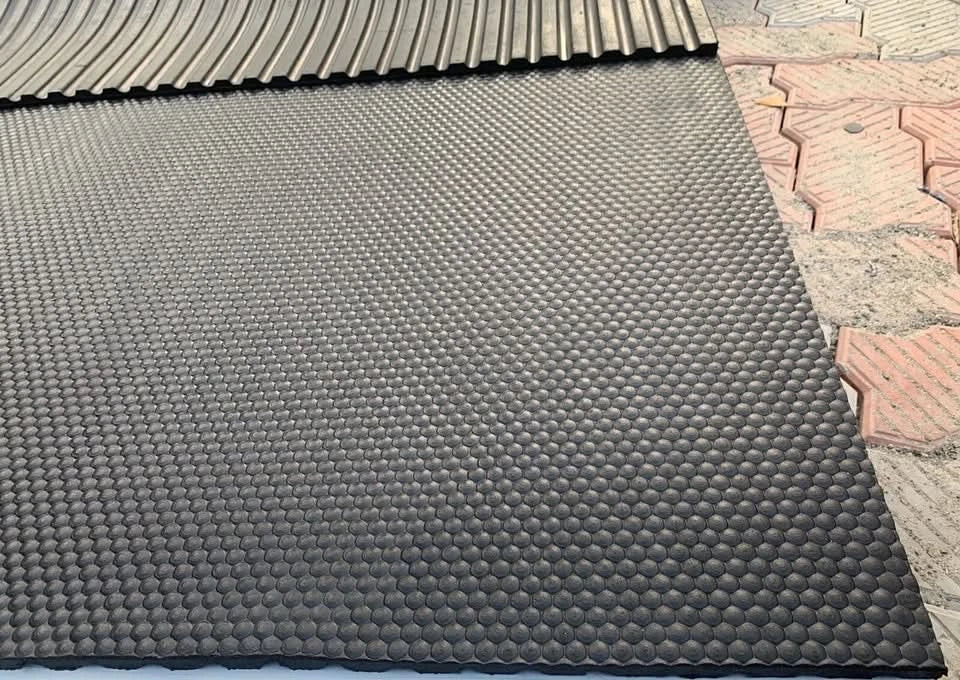 Gym Soiled Rubber Flooring mat, 12mm Thickness (6ft x 4ft),Special Price