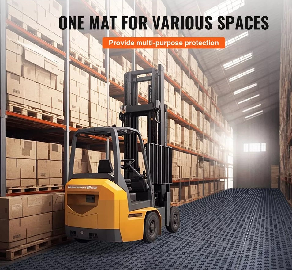 Garage Tiles Interlocking 12x12 in 25 Pack Garage Flooring Tiles Gray