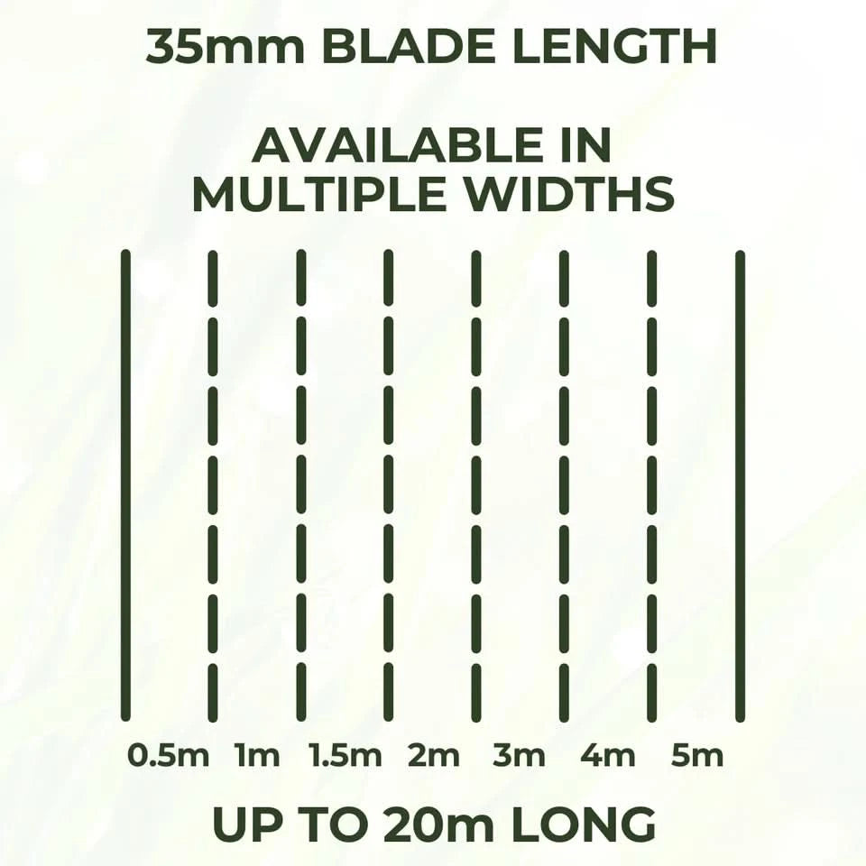 Realistic Artificial Grass 35mm Top Quality Fake Lawn Astro Turf - 7 Widths