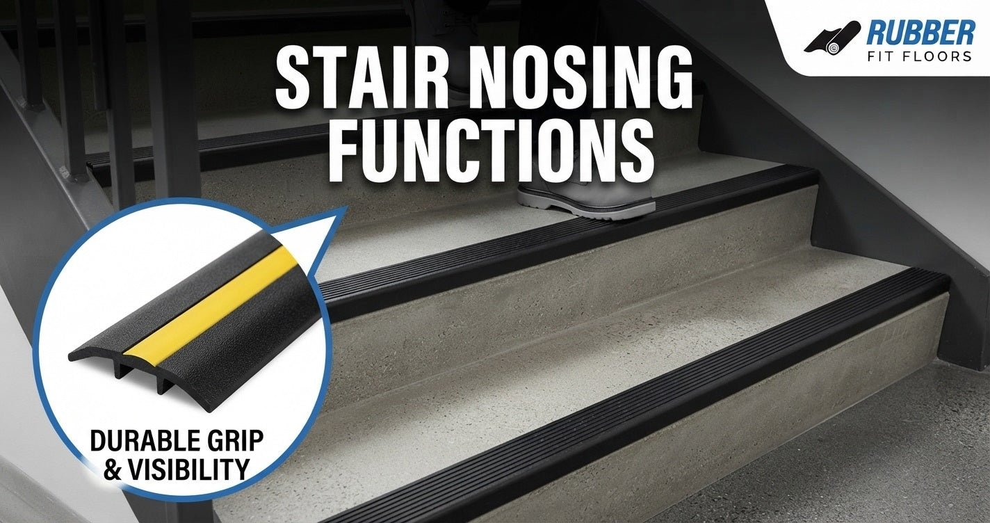 What is the main function of stair nosing?