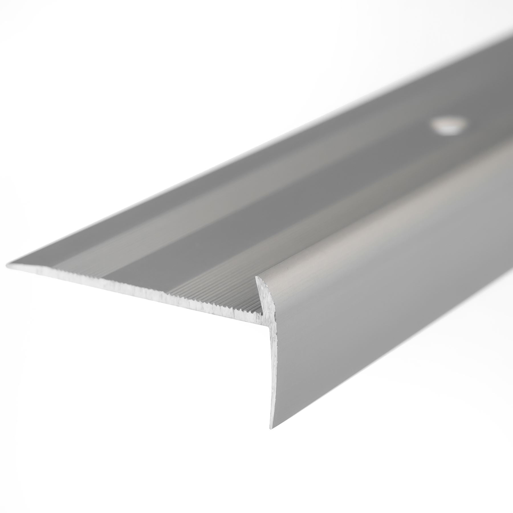 Edge Vinyl Profile Trim LVT C27 900x44mm Anodised Aluminium Stair Nosing