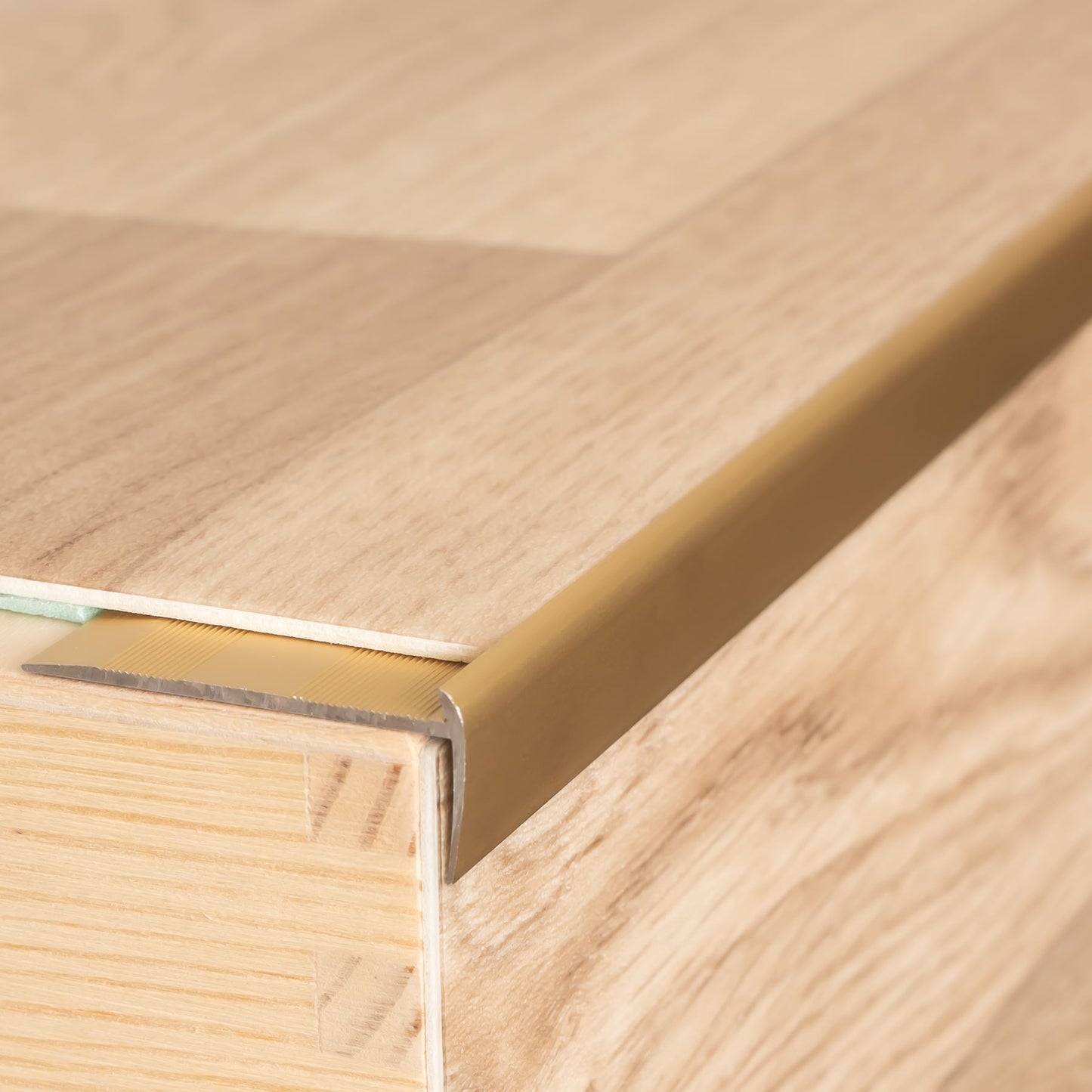 Stair Nosing Edge Aluminium Vinyl Flooring Profile Trim LVT 900x44x18,5mm C26