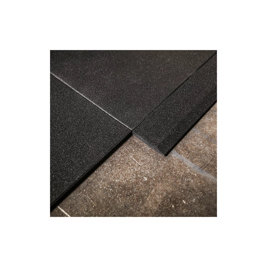 43mm Rubber Heavy Duty Gym Tile Ramped Edge | 1080w x 160d mm | Black
