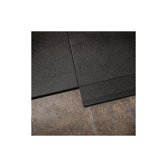 43mm Rubber Heavy Duty Gym Tile Ramped Edge | 1080w x 160d mm | Black