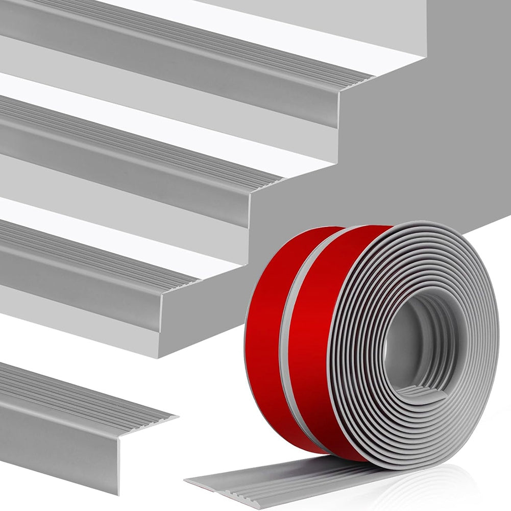 1X(Stair Edge Trim Self Adhesive Stair Nosing Molding Trim Non-Slip Rubber7682