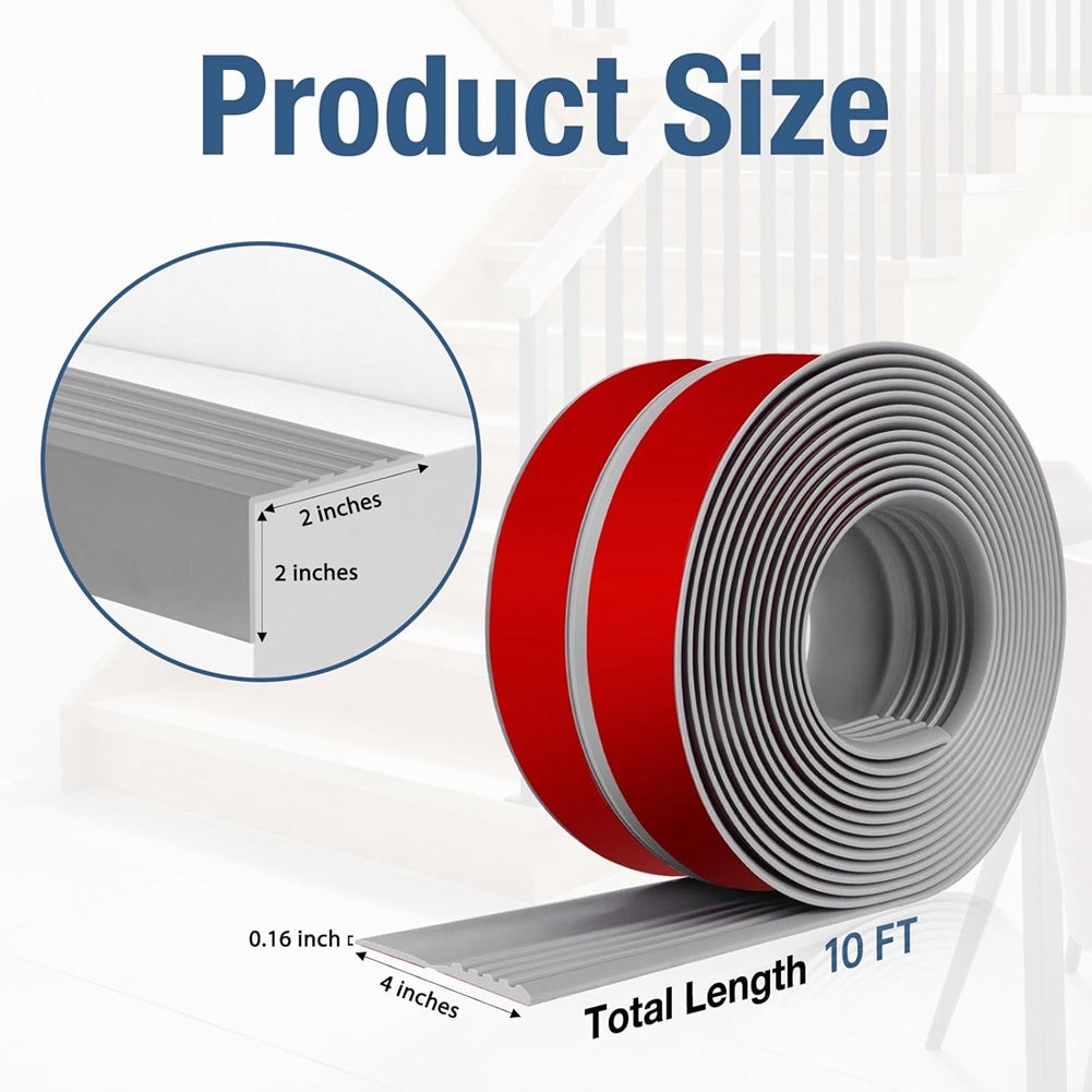 1X(Stair Edge Trim Self Adhesive Stair Nosing Molding Trim Non-Slip Rubber7682