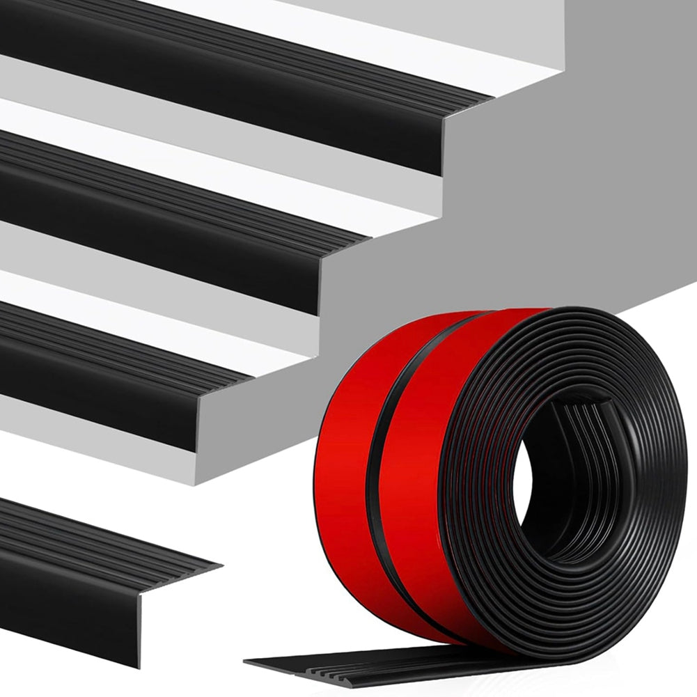 1X(Stair Edge Trim Self Adhesive Stair Nosing Molding Trim Non-Slip Rubber7682