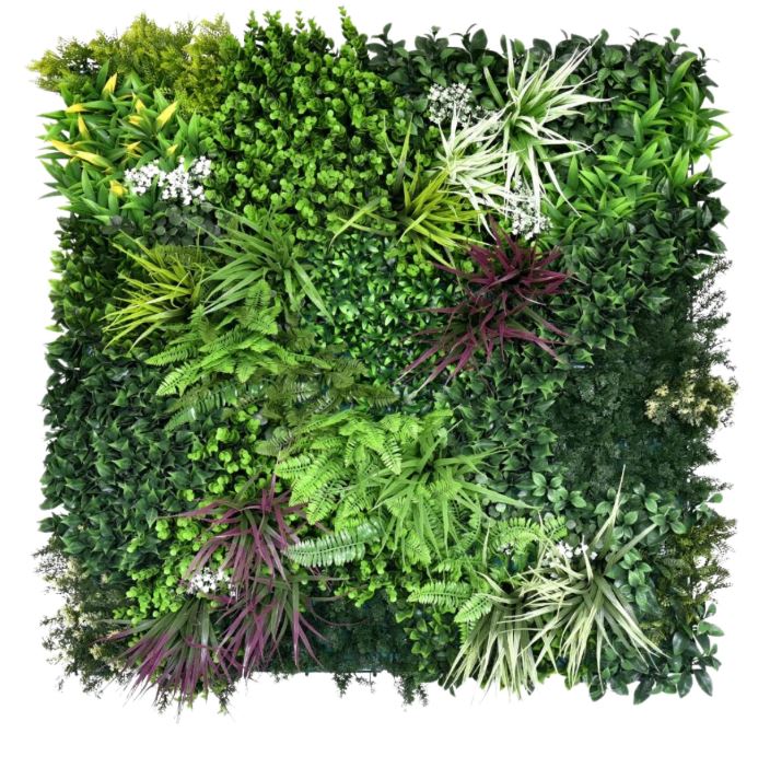 Artificial Plant Wall Panels Realistic Indoor / Outdoor Large 1m x 1m Wordsworth