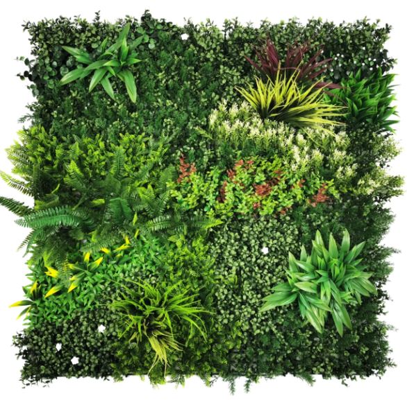 Artificial Plant Wall Panels Realistic Indoor / Outdoor 1m x 1m Lush Lonsdale