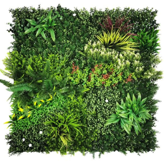 Artificial Plant Wall Panels Realistic Indoor / Outdoor 1m x 1m Lush Lonsdale