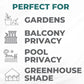 Garden Balcony Privacy Fence Screening Shade Netting - Heavy Duty 170 GSM