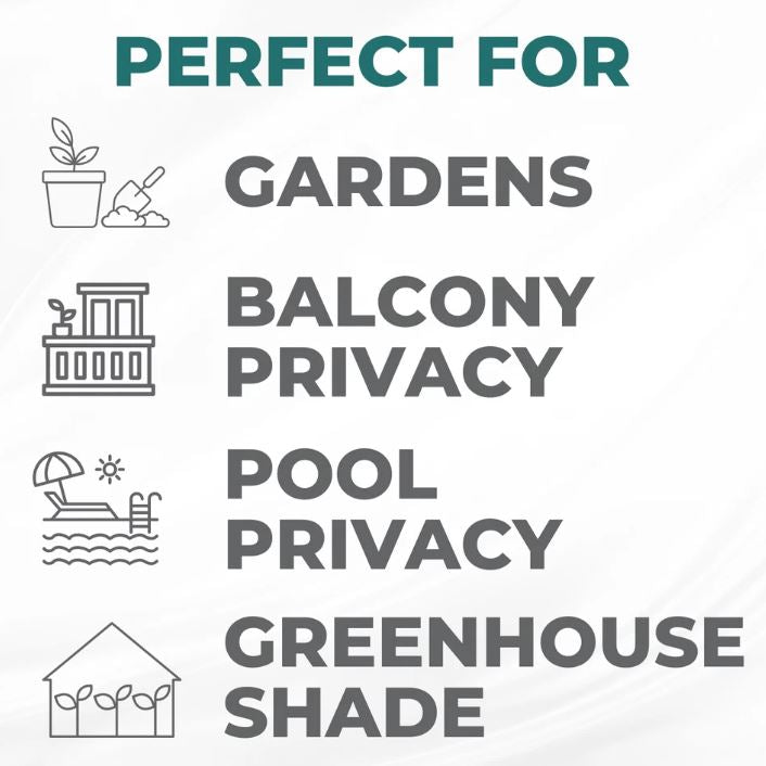 Garden Balcony Privacy Fence Screening Shade Netting - Heavy Duty 170 GSM