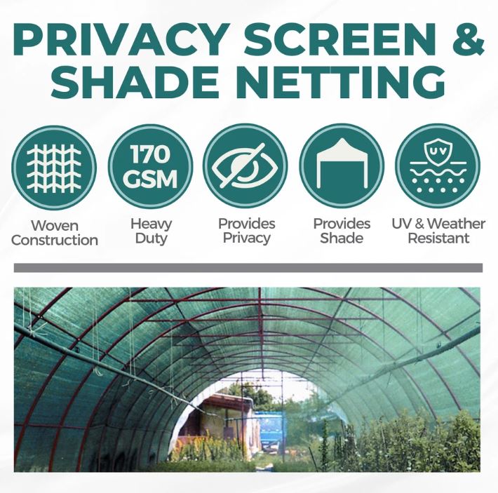Garden Balcony Privacy Fence Screening Shade Netting - Heavy Duty 170 GSM