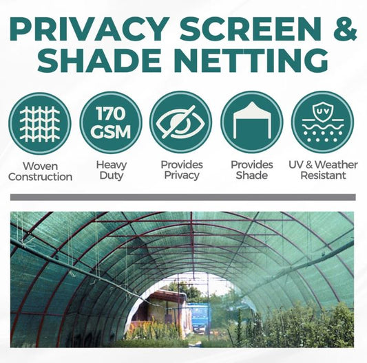 Garden Balcony Privacy Fence Screening Shade Netting - Heavy Duty 170 GSM