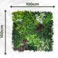 Artificial Plant Wall Panels Realistic Indoor / Outdoor Large 1m x 1m Wordsworth