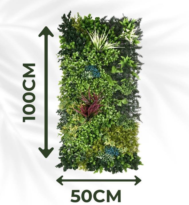 Artificial Plant Wall Panels Realistic Indoor/Outdoor-50CM X 100CM - Glade Bloom