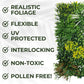 Artificial Plant Wall Panels Realistic Indoor / Outdoor 1m x 1m Lowther Green