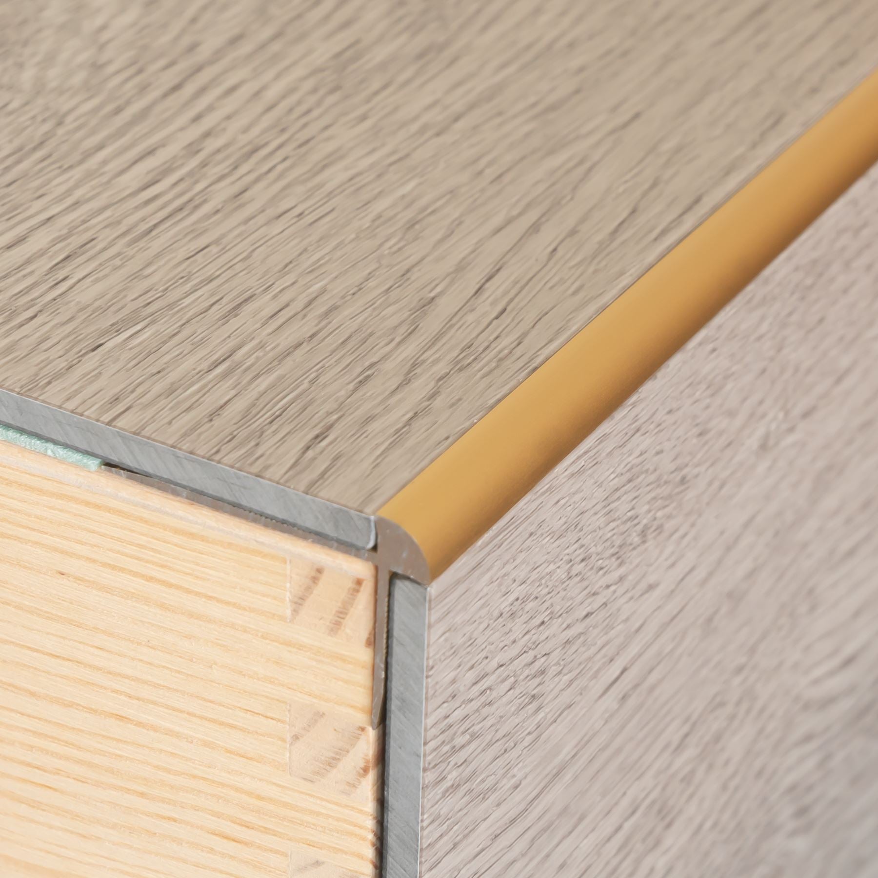 Stair Nosing Edge Vinyl Flooring Aluminium Profile Trim LVT C29 900mmx42mmx28mm