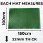 Green Heavy-Duty Grass Protection Mat 1.5m x 1m x 22mm Rubber Hollow Drainage