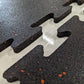 Rubber Gym Floor Interlocking Mats 1M x 1M 10mm / 15mm / 20mm Thick Orange Fleck