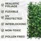 Artificial Plant Flower Living Wall Panels Realistic - Boxwood - 50cm x 50cm