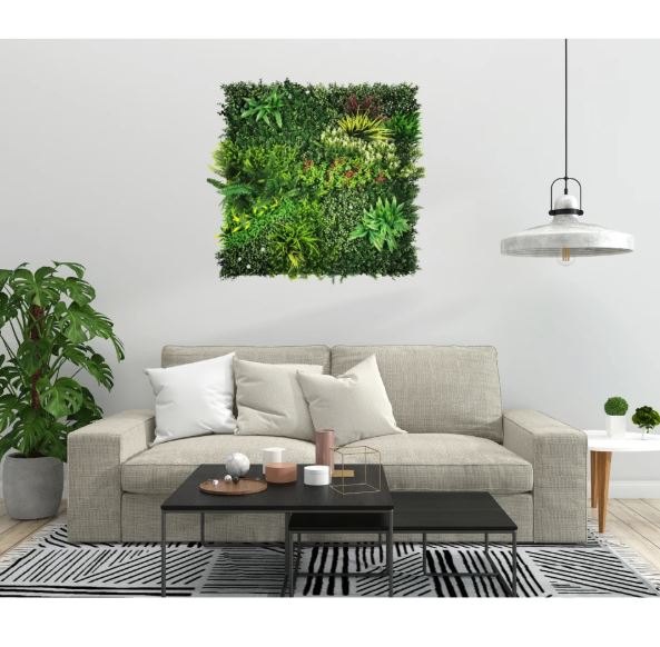 Artificial Plant Wall Panels Realistic Indoor / Outdoor 1m x 1m Lush Lonsdale