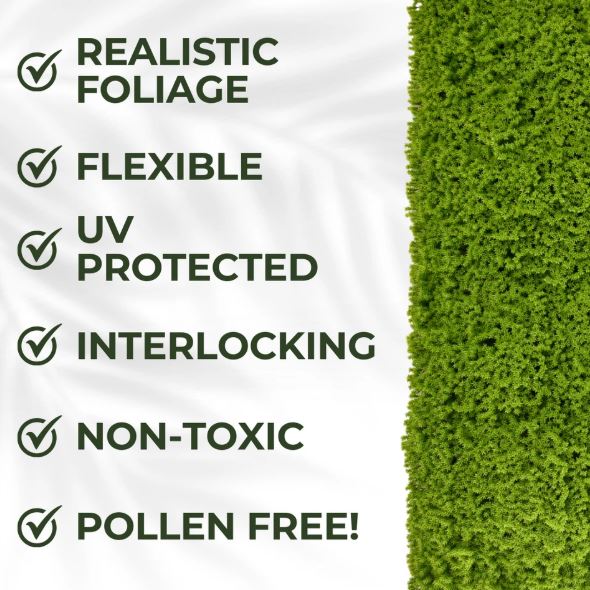 Artificial Plant Flower Living Wall Panels Realistic- Moss- Indoor / Outdoor