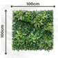 Artificial Plant Wall Panels Realistic Indoor / Outdoor Large 1m x 1m Greenwheat