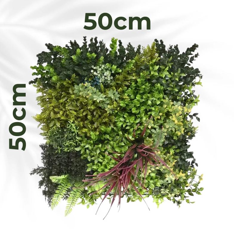 Artificial Wall Panel Realistic Plant Flower - 50cm x 50cm - Indoor / Outdoor