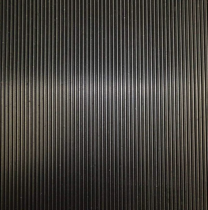 Fine Ribbed Rubber Roll Flooring Matting - 3mm Thick - 2m Wide -Up to 15m Length