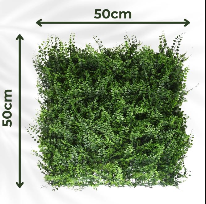 Artificial Wall Panel Realistic Fern Plant Flower - 50cm x 50cm Indoor / Outdoor