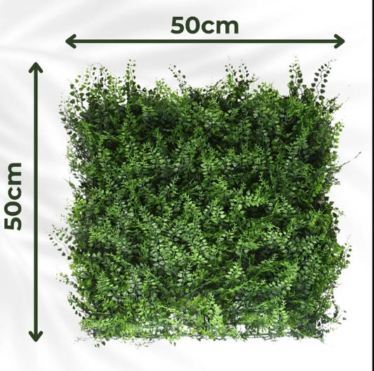 Artificial Wall Panel Realistic Fern Plant Flower - 50cm x 50cm Indoor / Outdoor
