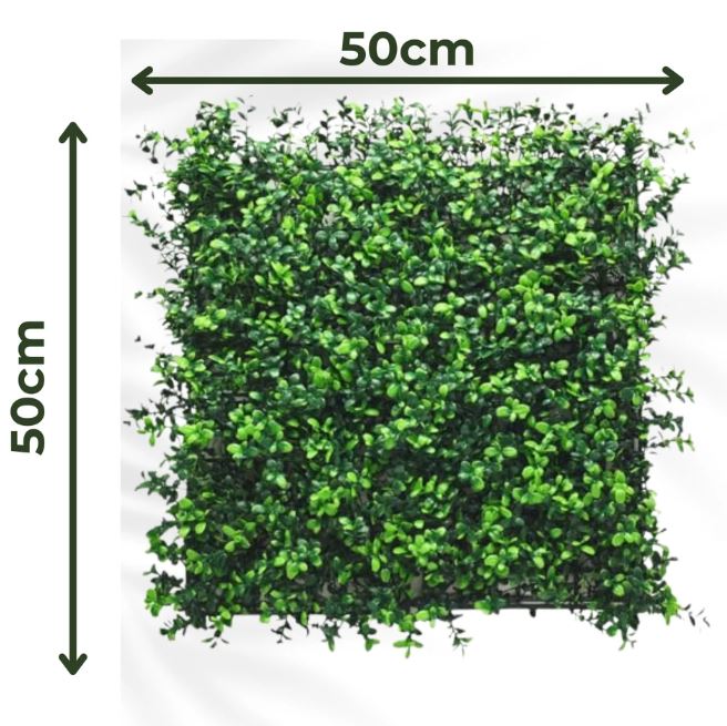 Artificial Plant Flower Living Wall Panels Realistic - Boxwood - 50cm x 50cm