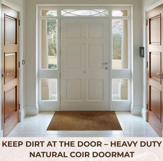 Coir Door Mat Heavy Duty Non-Slip 17mm Thick Entrance Matting - 15 Sizes